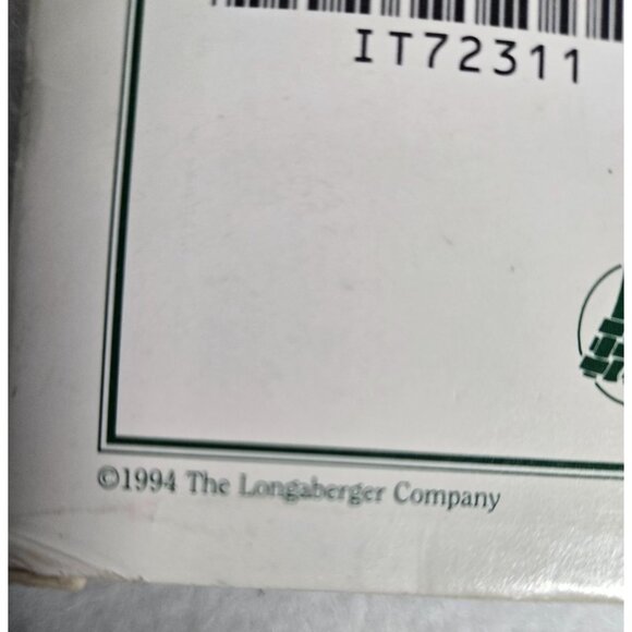 Longaberger Pewter Basket Ornament Set Of 4 With Red Ribbon In Original Box - Picture 14 of 16